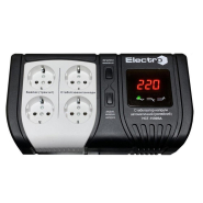 Стабилизатор напряжения ElectrO HCT15EL4W 1500 BA, електронний, 140-260В, 4 розетки