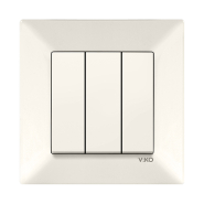 Вимикач 3 кл. VIKO Meridian, 90970268-WH, крем