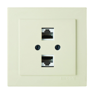 Розетка Nilson Touran компьютерная 2-я САТ крем, 24121046