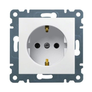 Розетка с з/к HAGER Lumina-2, белая, WL1050