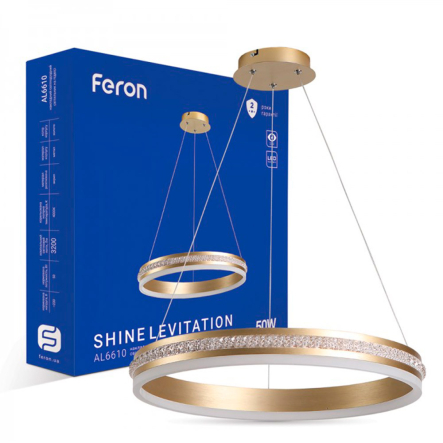 Светильник LED Feron, AL6610, SHINE LEVITATION, 50W, 3200Lm, 4000K, 500х1200 мм, 7687 - 1
