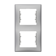 Рамка 2 поста вертикальна Schneider Electric Sedna, алюміній, SDN5801160