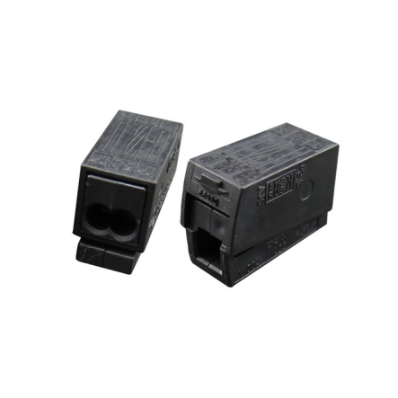 Клемник WAGO 1 * 2,5 мм. кв. для світильників чорний самозажимний для міді WAGO - 1