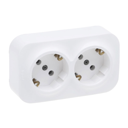 Розетка 2x2к с з/к без шторок Legrand Forix, 782433, белая - 1