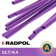 Трубка термоусаджувальна RADPOL, RCH1 12,7/6,4Х1-FIOL фіолетова