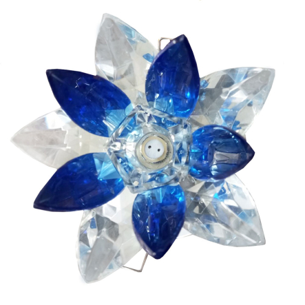 Світильник точковий Nowodvorski 601, JC20W, G4, 12V, Оправлення хром, синій кришталь - 1