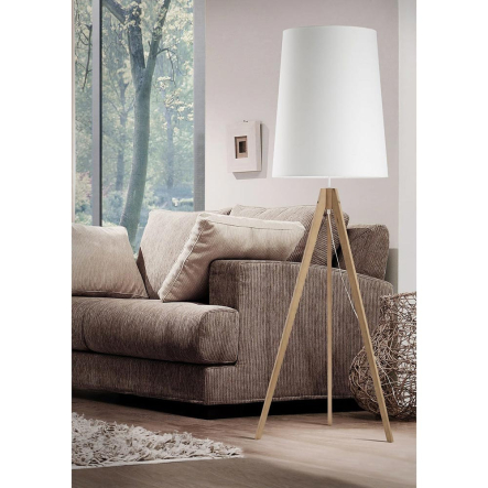 Торшер TK-lighting WALZ 5047, 1xE27х60 Вт, D 50 см, H 165 см, белый