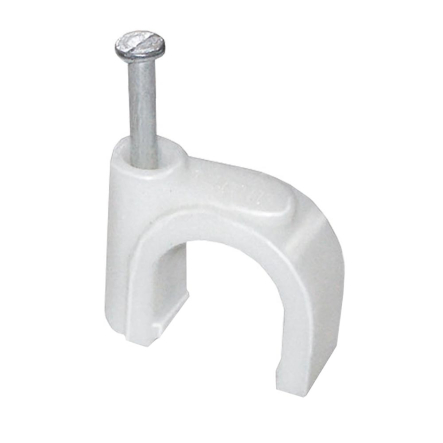 Скоба 20 мм кругла пластикова (100шт) IEK, USK11-20-100, упаковка - 1