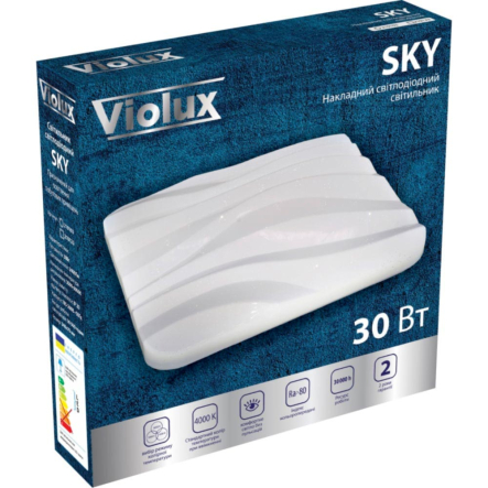Светильник VIOLUX Smart SKY, 30W, 3000-4500-6000К, 2400Lm, 340 мм, квадрат, белый, 210123