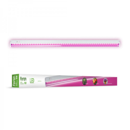 Фитосветильник LED FERON AL7001, 9 Вт, AC185-265V, IP20, 543мм, с выключателем и сетевым шнуром, 7166 - 1
