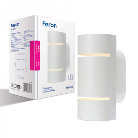 Світильник декоративний настінний FERON, AL8003, G9, білий - 1