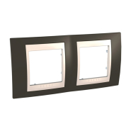Рамка 2-местная какао/слоновая кость Schneider Electric Uniсa PLUS, MGU6.004.571
