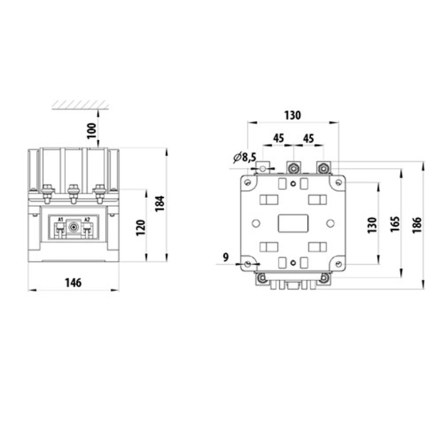 Магнітний пускач Промфактор FC60160230, FC-6/160А кот.AC230V 4NO+2NC - 2