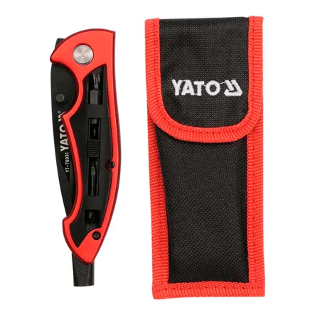 Нож YATO YT-76031 складной, 4 отвёртки