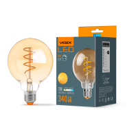 Лампа LED Filament диммерная VIDEX G95FASD 5 Вт, 2200K, E27, 220 В, бронза