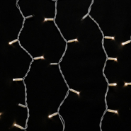 Гирлянда внешняя DELUX, ICICLE, 108LED, 2x1м, 27 flash, белая теплая/белая, IP44