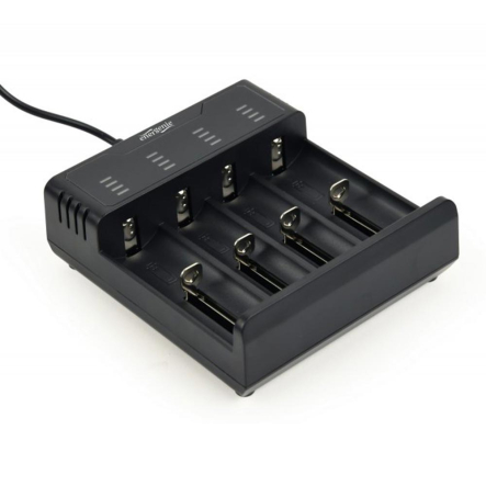 Зарядний пристрій Energenie BC-USB-02, для 10440, 14500, 14650, 16340, (CR123), 17500, 17670, 18350, 18500, 18650, 18700, 22650, 26650, AA, AAA - 1