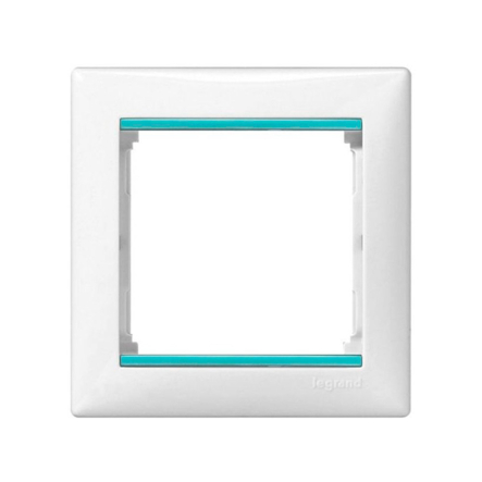 Рамка одинарна LEGRAND Valena, 774471, білий/блакитний опал - 1