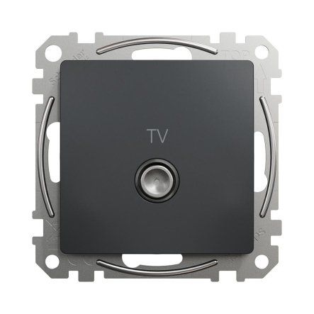Розетка TV конечная 4дБ Schneider Electric Sedna Design, черный, SDD114471