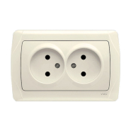 Розетка двойная VIKO CARMEN, 90562055, крем
