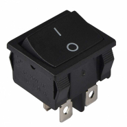 Перемикач 1 клав. чорний KCD1-6-201 B/B, АСКО-УКРЕМ, A0140040080