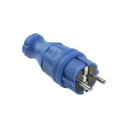 Вилка пряма ВБп3-1-0м IP44 ОМЕГА синя IEK