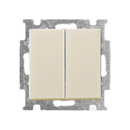 Вимикач двоклавішний Basic 55 слонова кістка