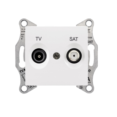 Розетка TV/SAT 1dB Schneider Electric Sedna, белая, SDN3401621 - 1