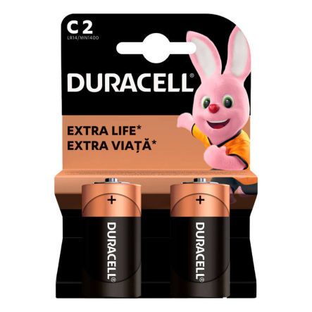 Батарейка Duracell Basic 1.5V C/LR14 MN1400 (2шт.упак.) Цена за блистер за 2шт!! 5014436 - 1