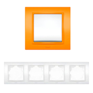 Рамка EL-BI Zena четверная, оранжевая, 500-011710-228