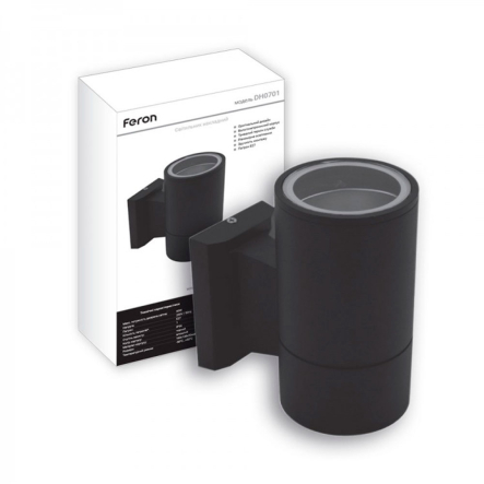 Світильник настінний FERON, DH0701, 230V, E27, чорний - 1