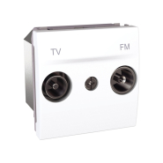 Розетка ТV+R индивидуальная, 2-х модульная, белая, Schneider Electric Uniсa MGU3.451.18