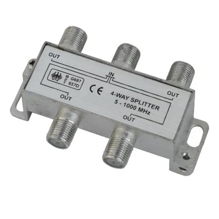 Сплиттер Splitter 4-way Germany 5-1000MHZ, корпус металлический - 1