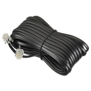Подовжувач телефонний, 10м чорний, шт.тлф.6р4с-шт.тлф.6р4с
