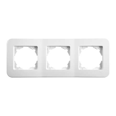Рамка тройная горизонтальная VIKO Rollina, 90480053, белая - 1