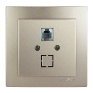 Розетка Nilson Touran телефонна євростандарт золото, 24151040