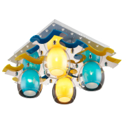 Люстра ALTALUSSE INL-9319C-04 White &amp; Yellow, Blue, Е14, 4Х40W