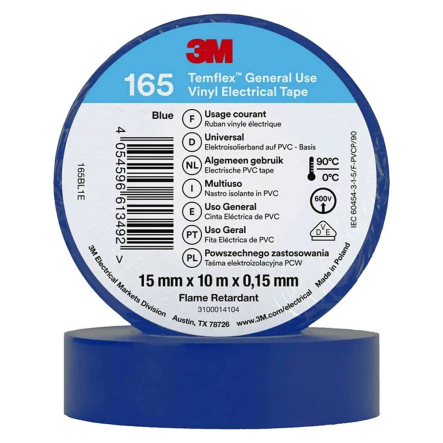 Изолента 3M Temflex 165 15mm x 10m, синяя - 1