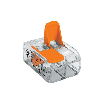 Клеммник 2*, 0,08 - 4 кв.мм., 20А, самозажимной, аналог WAGO - 1