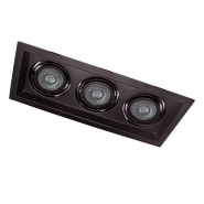 Карданный светильник FERON, DLT203, 3xMR16/G5.3, поворотный, черный, 6204