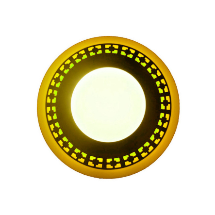 Панель LED Lemanso "Кубики" 3+3W с желтой подсветкой, 540Lm, 4500K, круг, 105х30мм, 175-265V / LM541 - 1