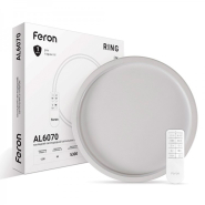 Светильник LED Feron, AL6070, RING, 90W, 5300Lm, 3000K-6000K, 500х37 мм, 7431