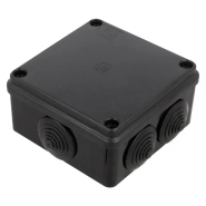 Коробка розподільна PAWBOL S-BOX 106C, 100х100х50, IP65, 6 сальників, чорна
