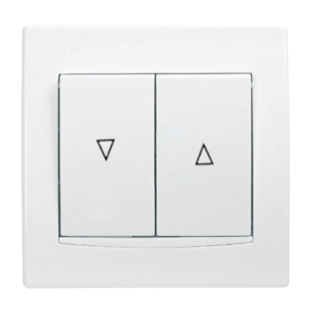 Выключатель для жалюзи, 10А, Schneider Electric Anya, белый, AYA1300121 - 1