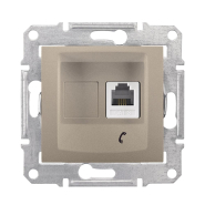 Розетка телефонная RJ11 Schneider Electric Sedna, титан, SDN4101168  УЦЕНКА