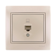 Розетка комп'ютерна Lezard MIRA перлинно-білий перламутр, 701-3030-139