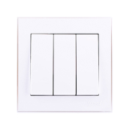 Вимикач Lezard RAIN триклавішний, білий, 703-0288-109