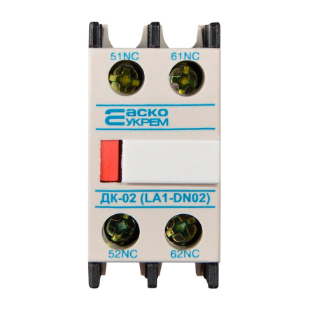 Контакт дополнительный АСКО-УКРЕМ ДК-02 (LA1-D02) 2 НЗ, A0040050007