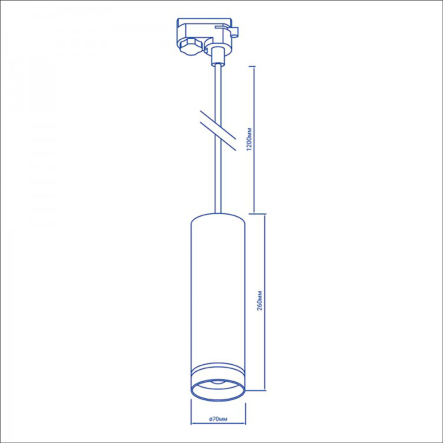 Світильник підвісний трековий FERON ML328 TR, MR16/GU10, чорний - 2 Світильник підвісний трековий FERON ML328 TR, MR16/GU10, чорний - 2