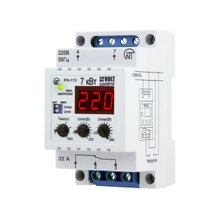 Реле напруги Новатек-Електро РН-112, 100В, NTRN122LV - 1